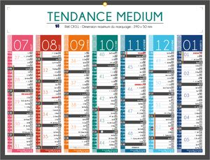 Calendrier publicitaire personnalisé tendance, Medium Tendance 1