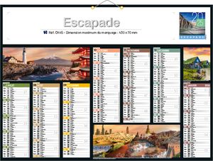 Calendrier publicitaire personnalisé escapade, Découverte 1