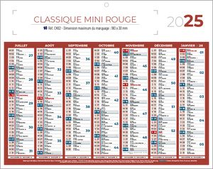 Calendrier publicitaire petit format, Classique Mini 3