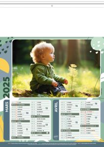 Calendrier publicitaire photographe, Enfants