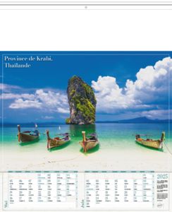 Calendrier publicitaire plage, Plages du monde 1