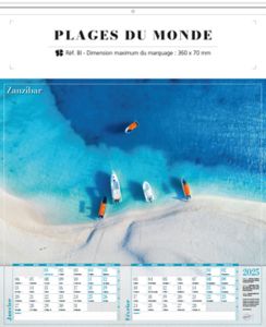 Calendrier publicitaire plage, Plages du monde 5