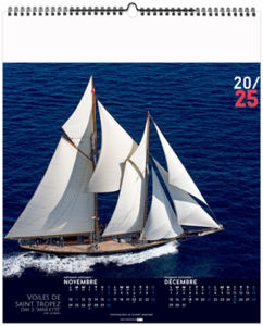 Calendrier publicitaire voile classique 2025 9