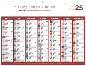 Calendrier publicitaires, Classique Medium 3