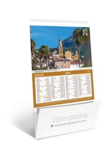 Calendriers publicitaire vide poche, Sites de France 2