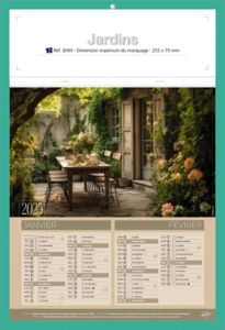 Calendriers publicitaires jardins, Jardins  5