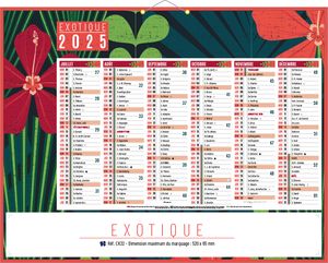 Calendriers publicitaires paysages, Exotique 1