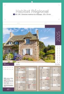 Calendriers publicitaires régions, Habitat Régional 1