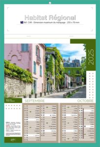 Calendriers publicitaires régions, Habitat Régional 3