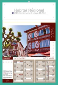 Calendriers publicitaires régions, Habitat Régional 4