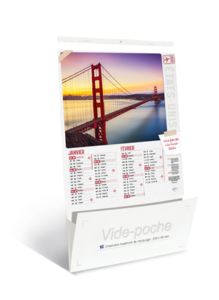 Calendriers publicitaires vide poche, Sites du Monde 5