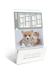 Calendriers publicitaires vide poches chats chiens, Chats et Chiens 1