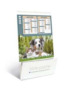 Calendriers publicitaires vide poches chats chiens, Chats et Chiens 5