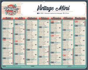 Mini calendrier publicitaire, Vintage Mini 1