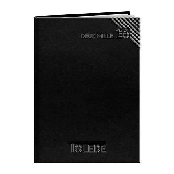Agenda publicitaire A4 : Agenda publicitaire Tolede large Noir 1
