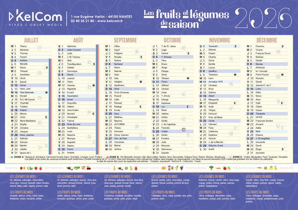 Fruits et Légumes - Calendrier personnalisé 1