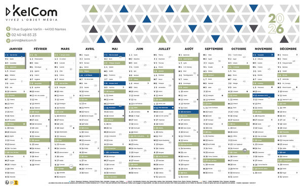 Mosaïque - calendrier personnalisé