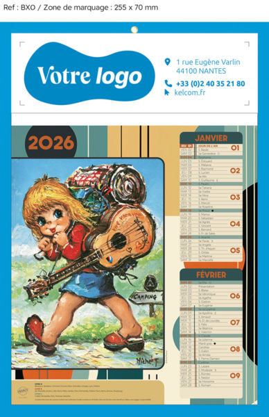 Bloc calendriers publicitaire enfants, Les Mômes