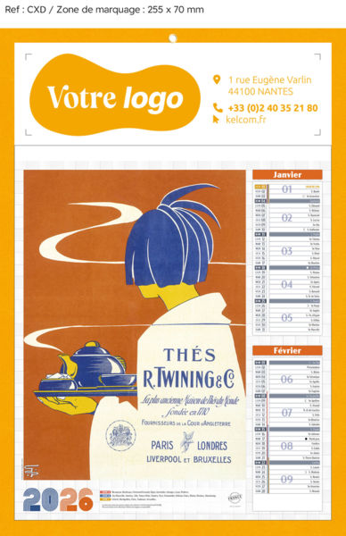Bloc calendriers publicitaires, Affiches