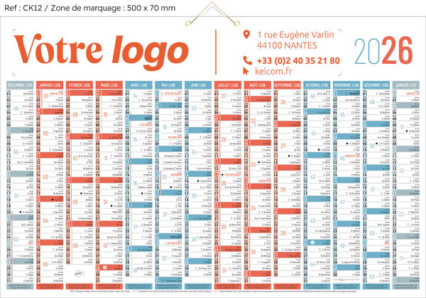 Calendrier 14 mois, calendrier 14 mois