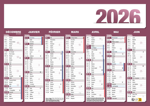 Calendrier bancaire 100% perso