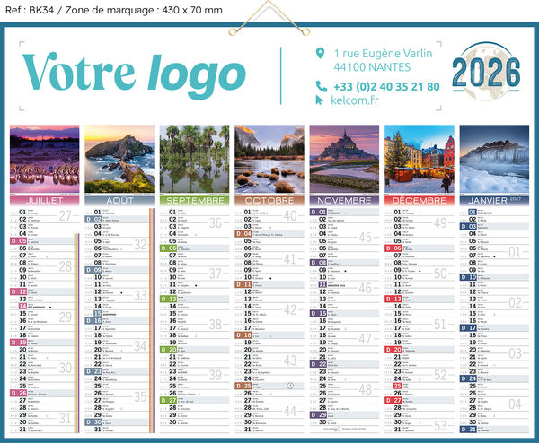 Calendrier banque publicitaire planète, Planète 1