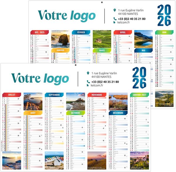 Calendrier personnalisable émilien 2025