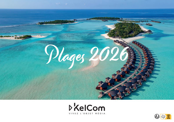 Calendrier personnalisé chevalet Plages 210 x 148 mm