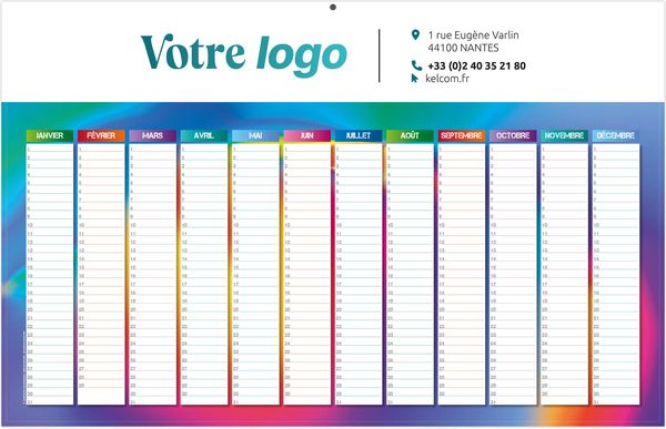 Calendrier personnalisé humour au travail 2025