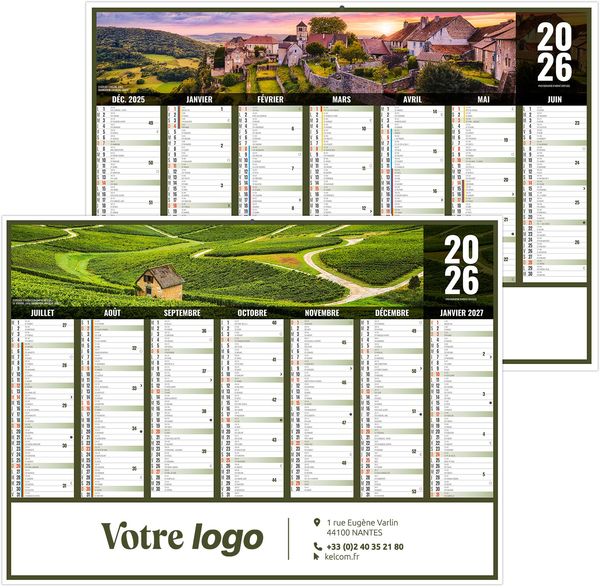 Calendrier personnalisé liberté bourgogne