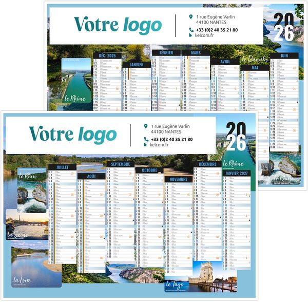 Calendrier personnalisé nature 2025