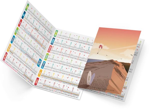 Calendrier poche lila 2025