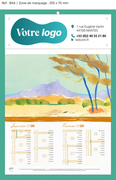 Calendrier publicitaire à personnaliser artiste, Blythe Scott