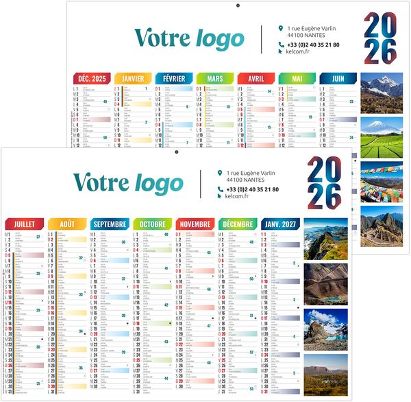 Calendrier publicitaire alexandre 2025