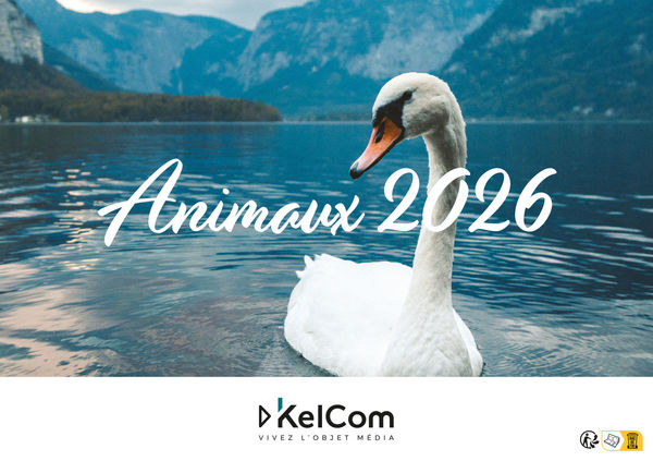 Calendrier publicitaire chevalet Animaux Paysage