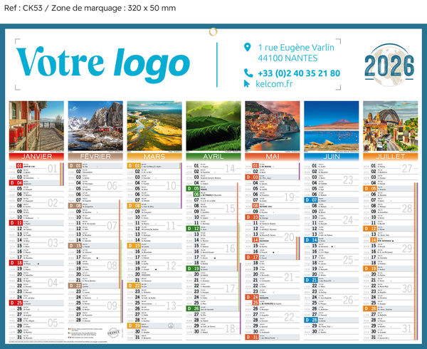 Calendrier publicitaire de banque diapo, Medium Clichés