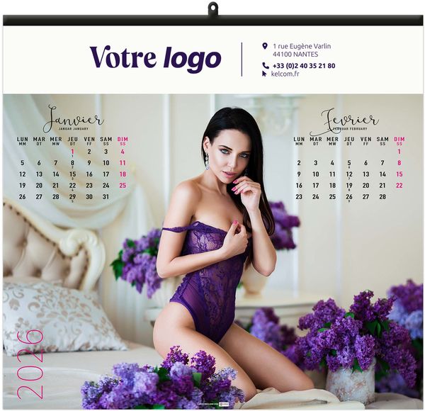 Calendrier publicitaire dessous chics 2025