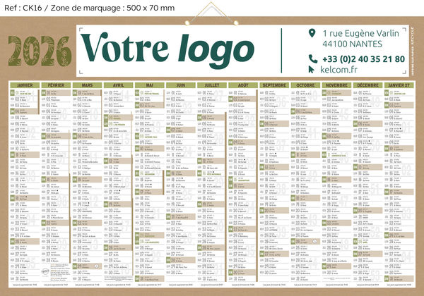 Calendrier Publicitaire Natura Maxi