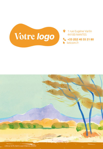 Calendrier publicitaire poches paysages, Peintures