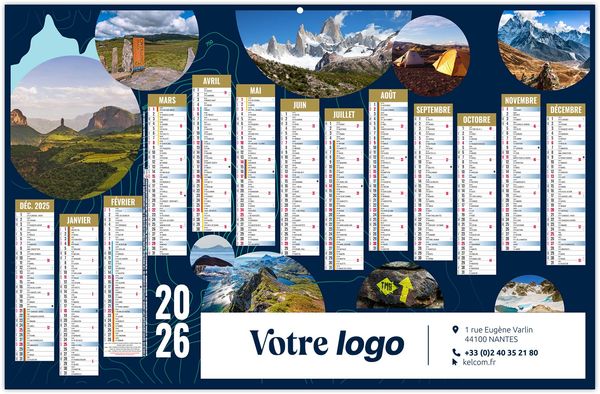 Calendrier publicitaire richesses 2025
