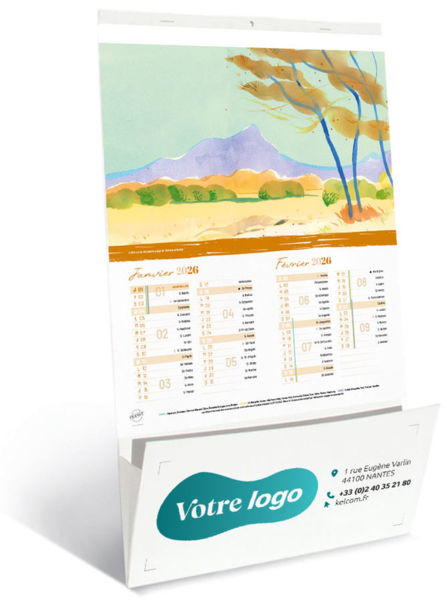 Calendrier publicitaire vide poches, Blythe Scott