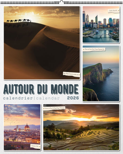 Calendriers illustrés publicitaires, Autour du Monde