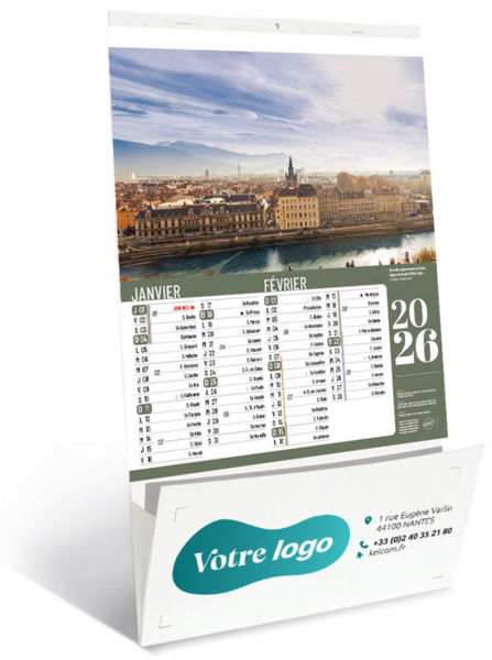 Calendriers publicitaire vide poche, Sites de France