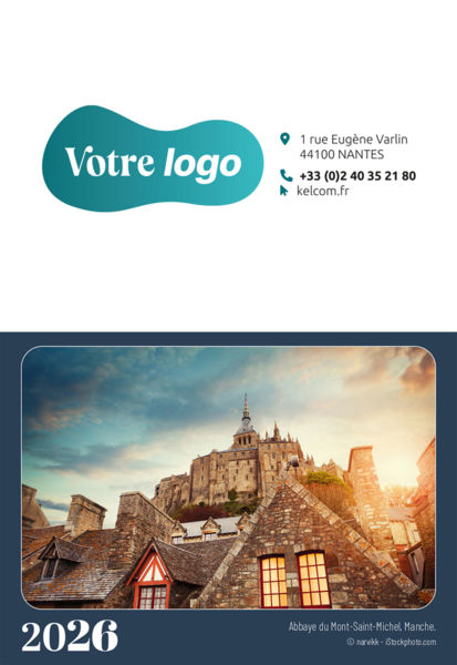Calendriers publicitaires de poches France, Paysages de France