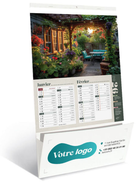 Calendriers publicitaires jardins vide poche, Gardens