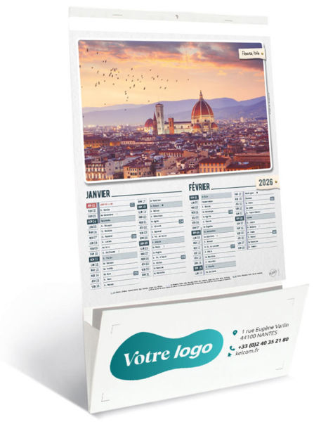 Calendriers publicitaires vide poche, Sites du Monde