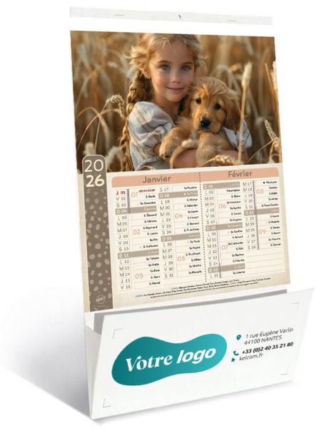 Calendriers publicitaires vide poches enfants, Entre Amis
