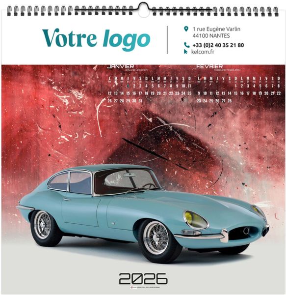 Calendrier entreprise design car 2025