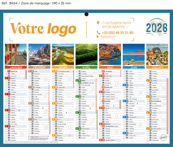 Petit calendrier publicitaire, Mini Planète