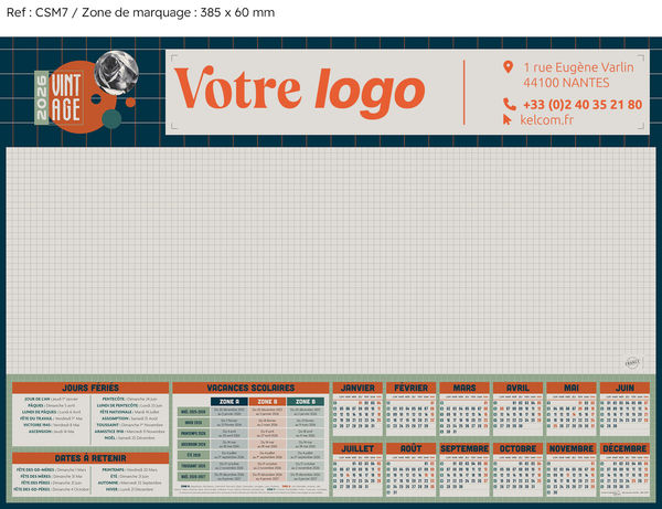 Sous main publicitaire vintage : Déco